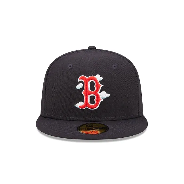 [60243844] Boston Red Sox 04 WS Comic Cloud Navy 59FIFTY Men's Fitted Hat