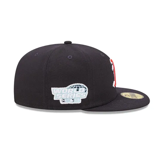 [60243844] Boston Red Sox 04 WS Comic Cloud Navy 59FIFTY Men's Fitted Hat