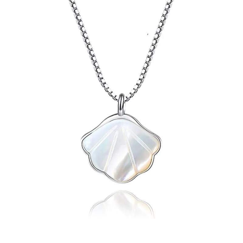 925 Sterling Silver Puka Shell Pendant Necklace