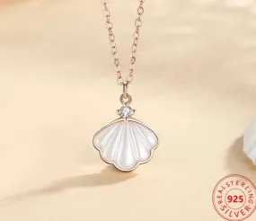 925 Sterling Silver Puka Shell Pendant Necklace