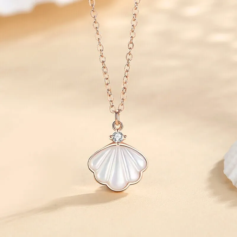 925 Sterling Silver Puka Shell Pendant Necklace