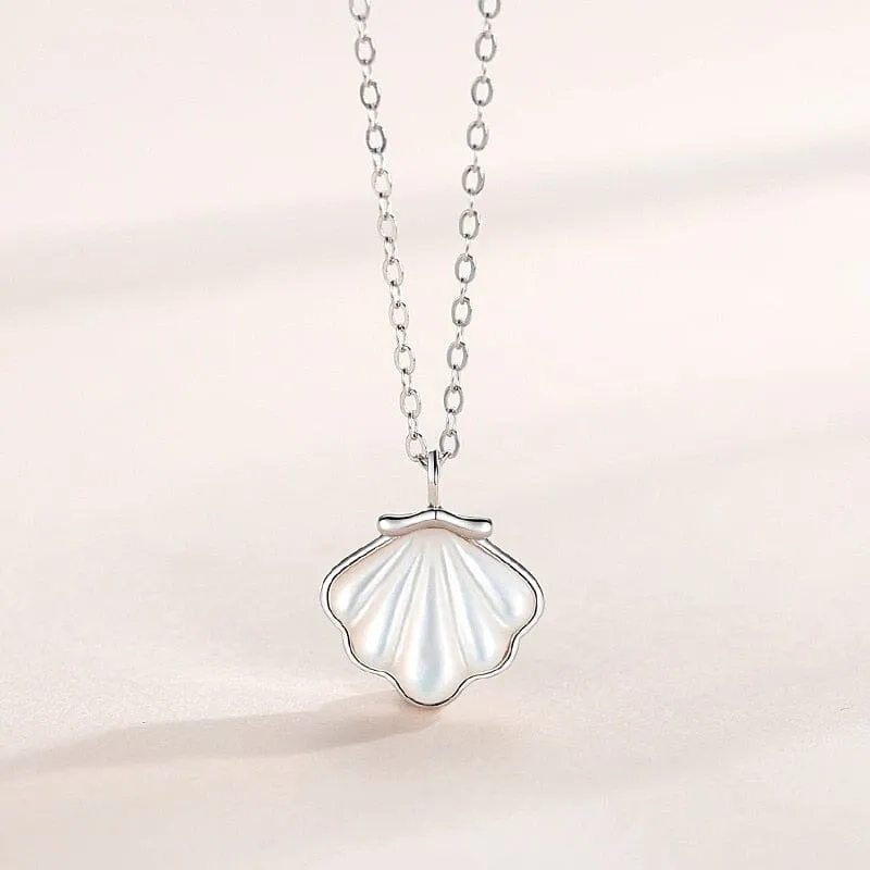 925 Sterling Silver Puka Shell Pendant Necklace