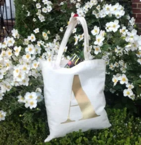 ABC Personalised Initial Canvas Tote Bag