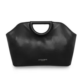 Accessorize London Black Grab Handle Clutch Bag