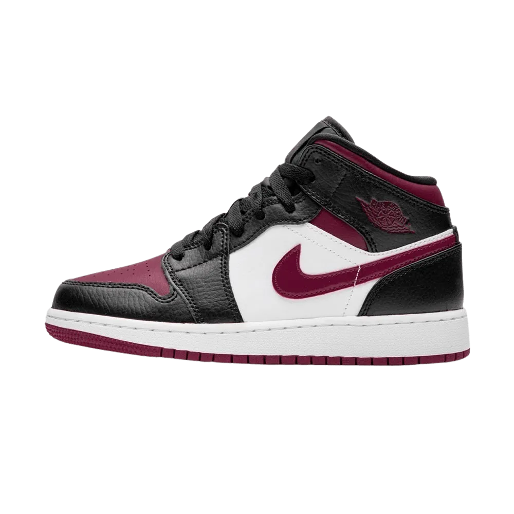 Air Jordan 1 Mid GS 'Black Noble Red'