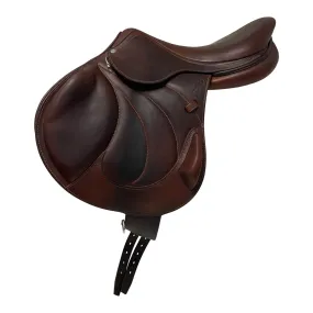 Antarès 2015 Buffalo Monoflap Jump Saddle in Brown - 17.5 Forward Flap