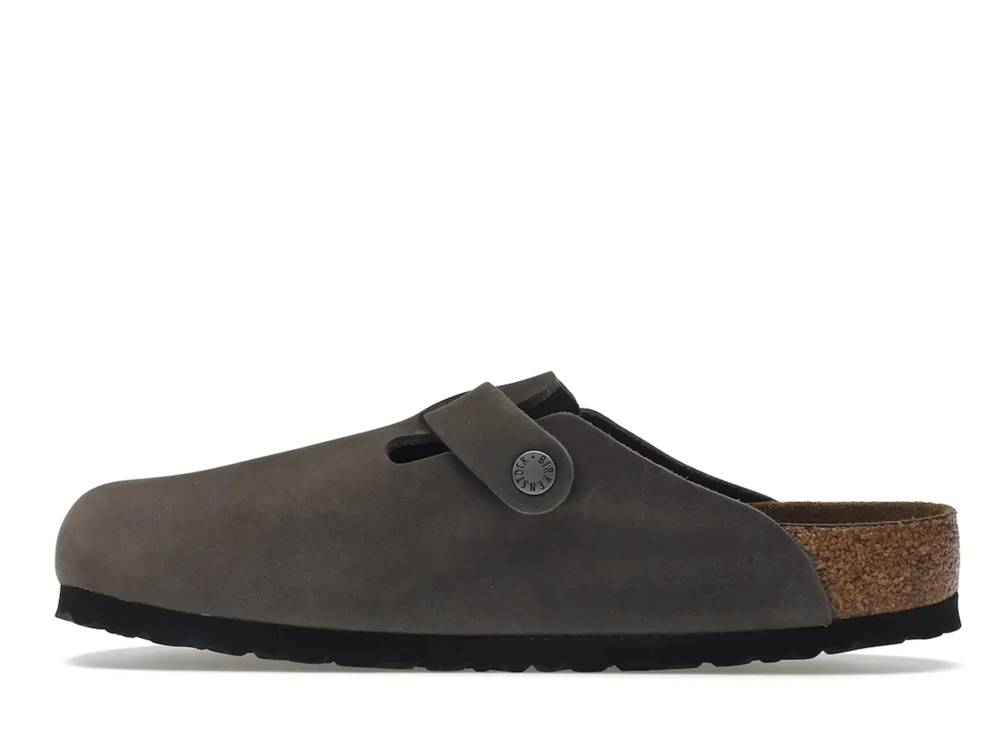 Birkenstock Boston "Soft Footbed Oiled Leather Iron Grey"