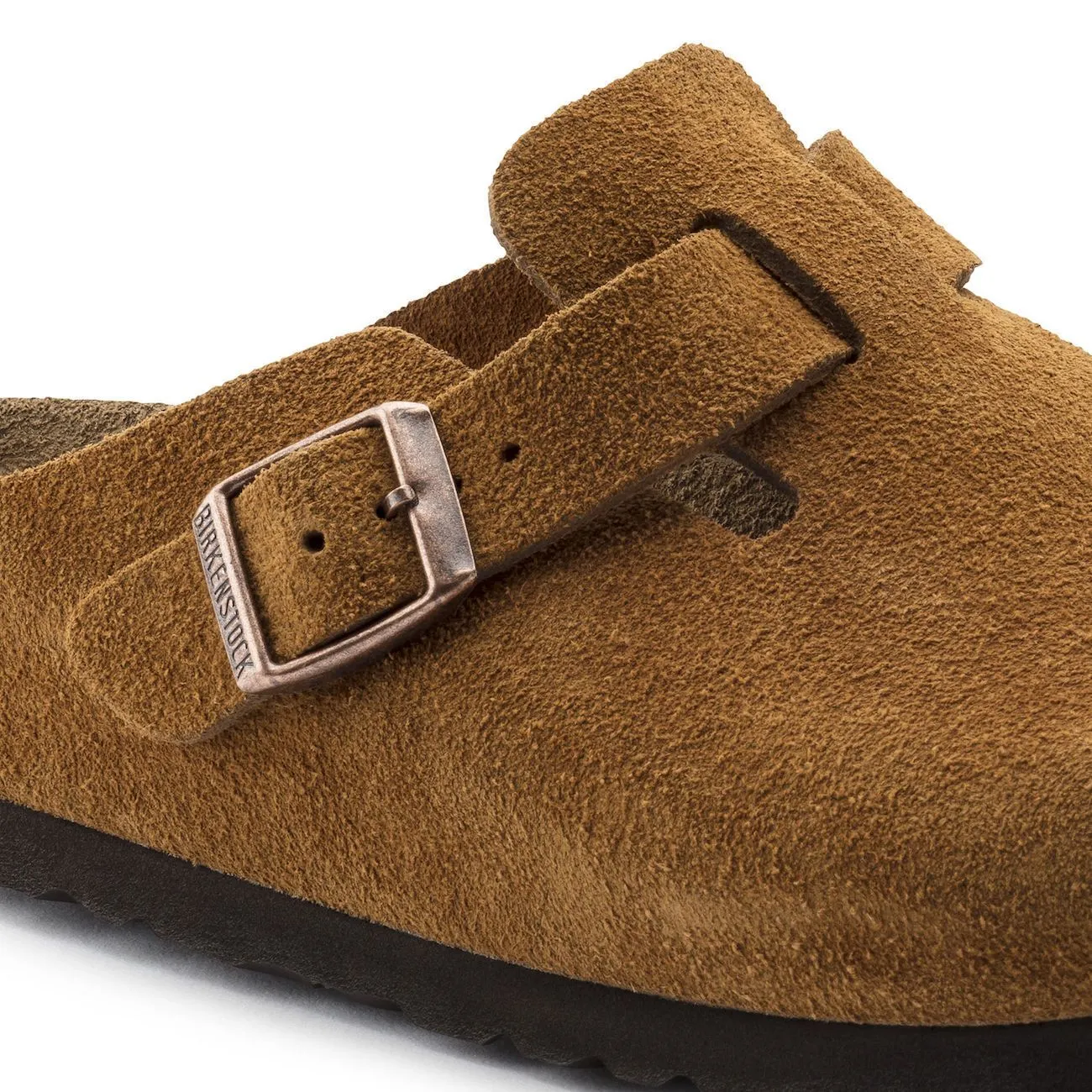 Birkenstock Boston, Regular Fit, Soft Footbed, Suede Leather, Mink