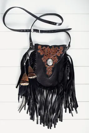 Black Bay Prairie Phone Pouch with Navajo Concho