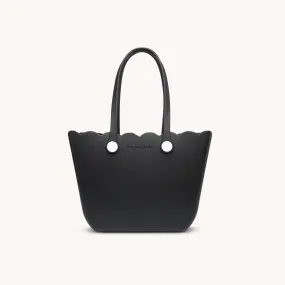 Black Scalloped Mini Versa Tote