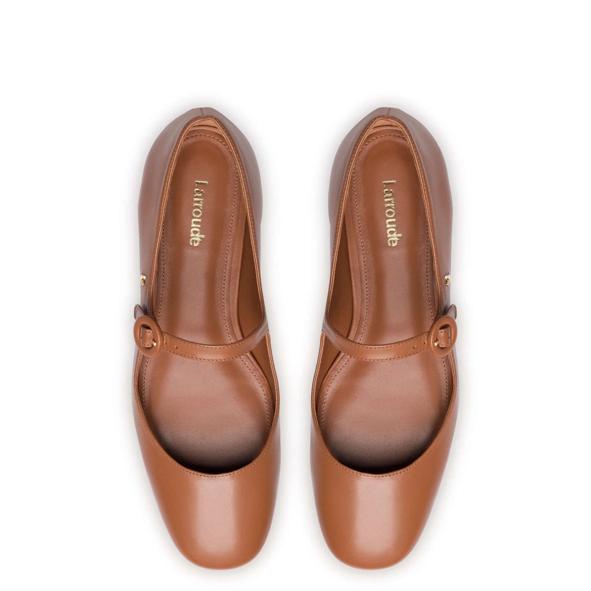 Blair Ballet Flat In Caramel Leather