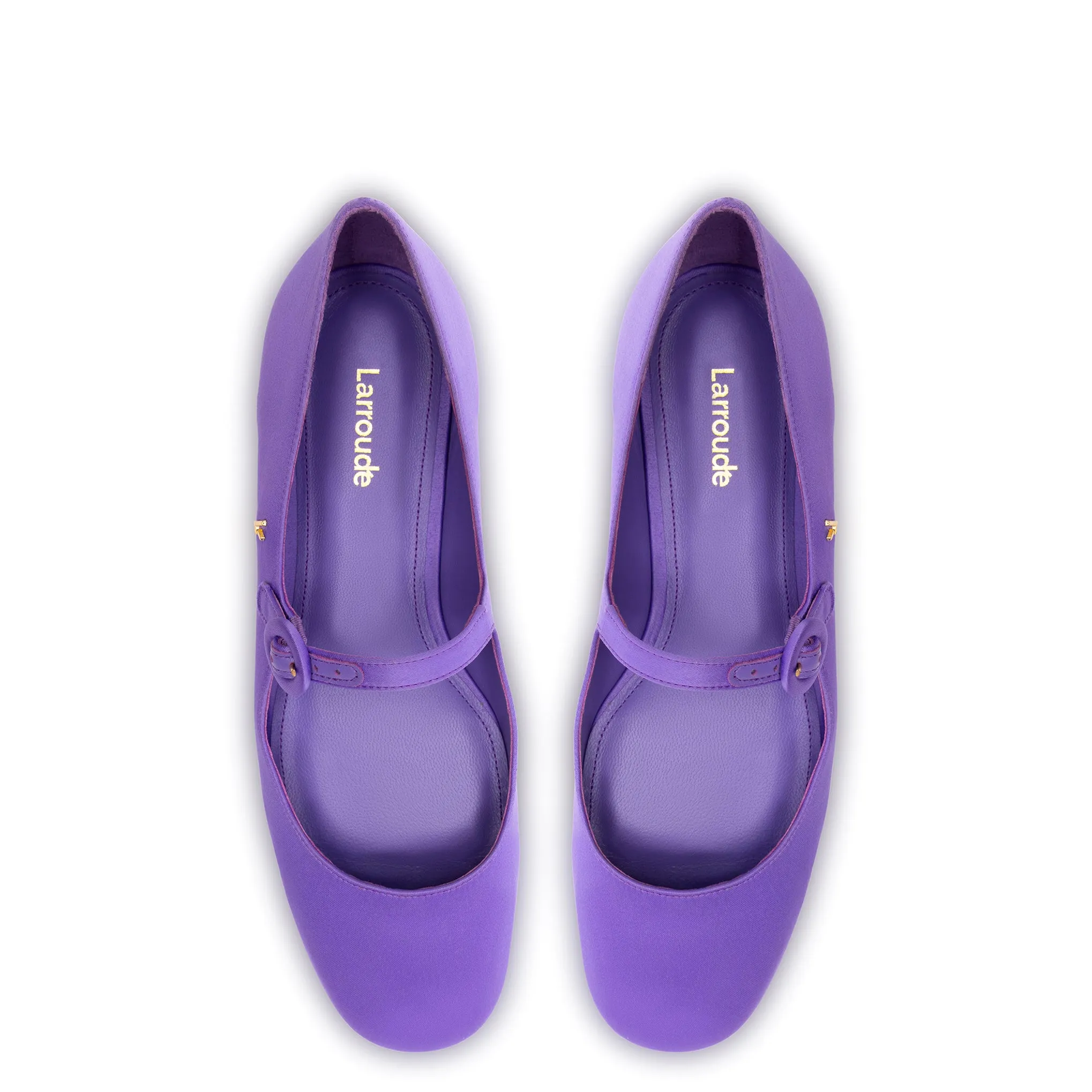 Blair Ballet Flat In Violet Satin