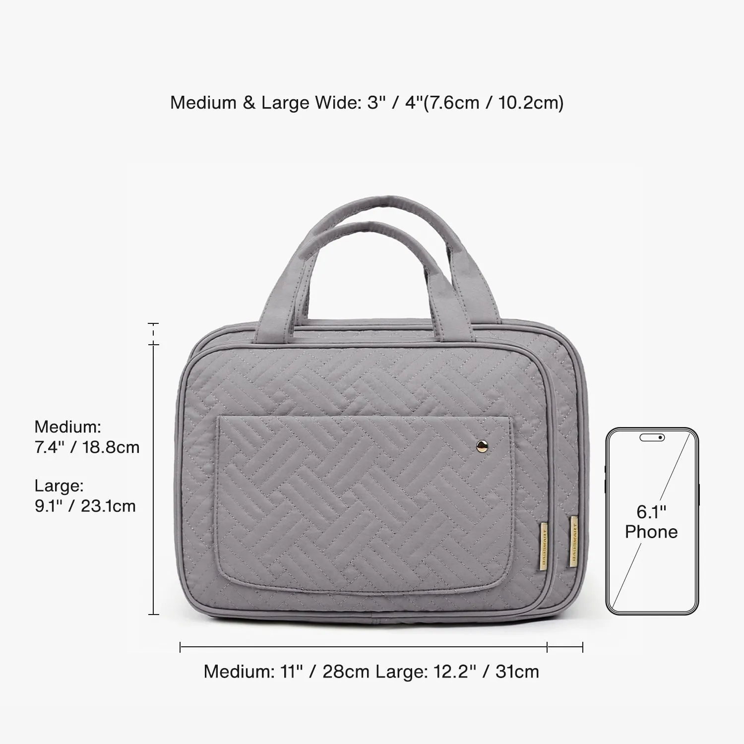 Bonchemin Grey The Space Saver Toiletry Bag