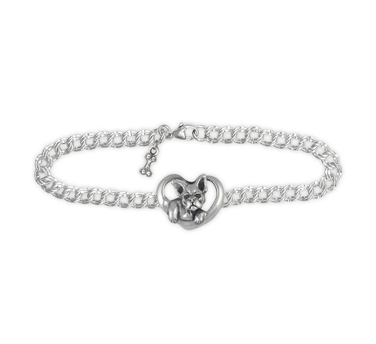 Boston Terrier Bracelet Jewelry Sterling Silver Handmade Dog Bracelet BT20-BR