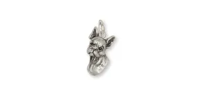 Boston Terrier Charm Jewelry Sterling Silver Handmade Dog Charm BT7-C