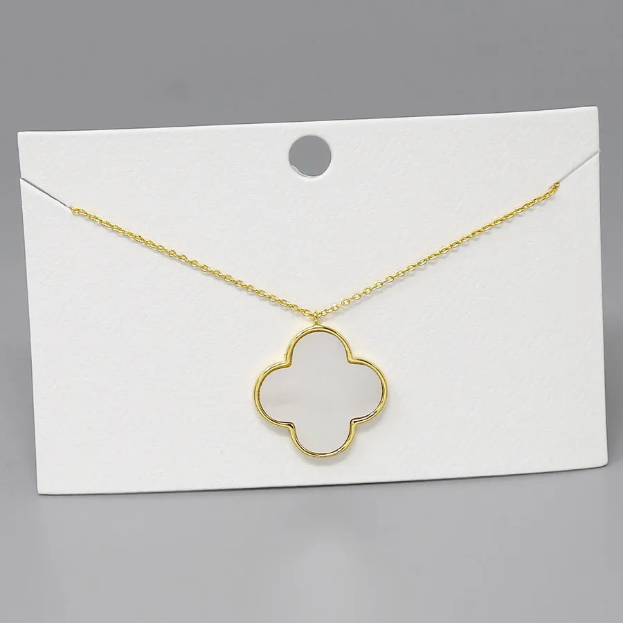 Clover Pendant Gold Dipped Necklace