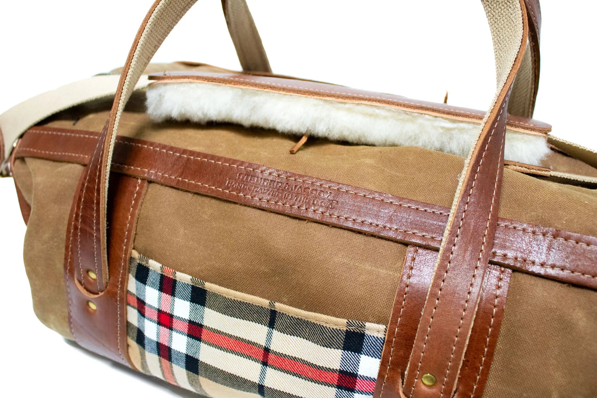 Club Duffel Bag- Thomsen Camel Tartan