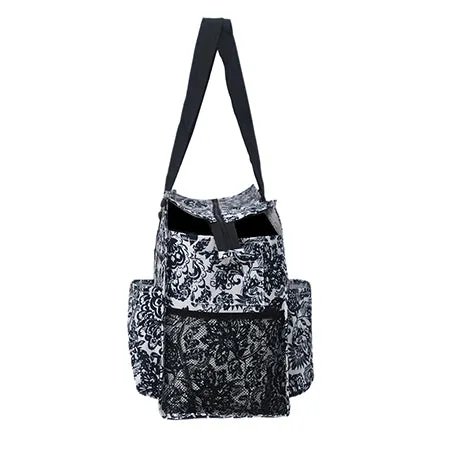 Damask Bliss NGIL Zippered Caddy Large Organizer Tote Bag