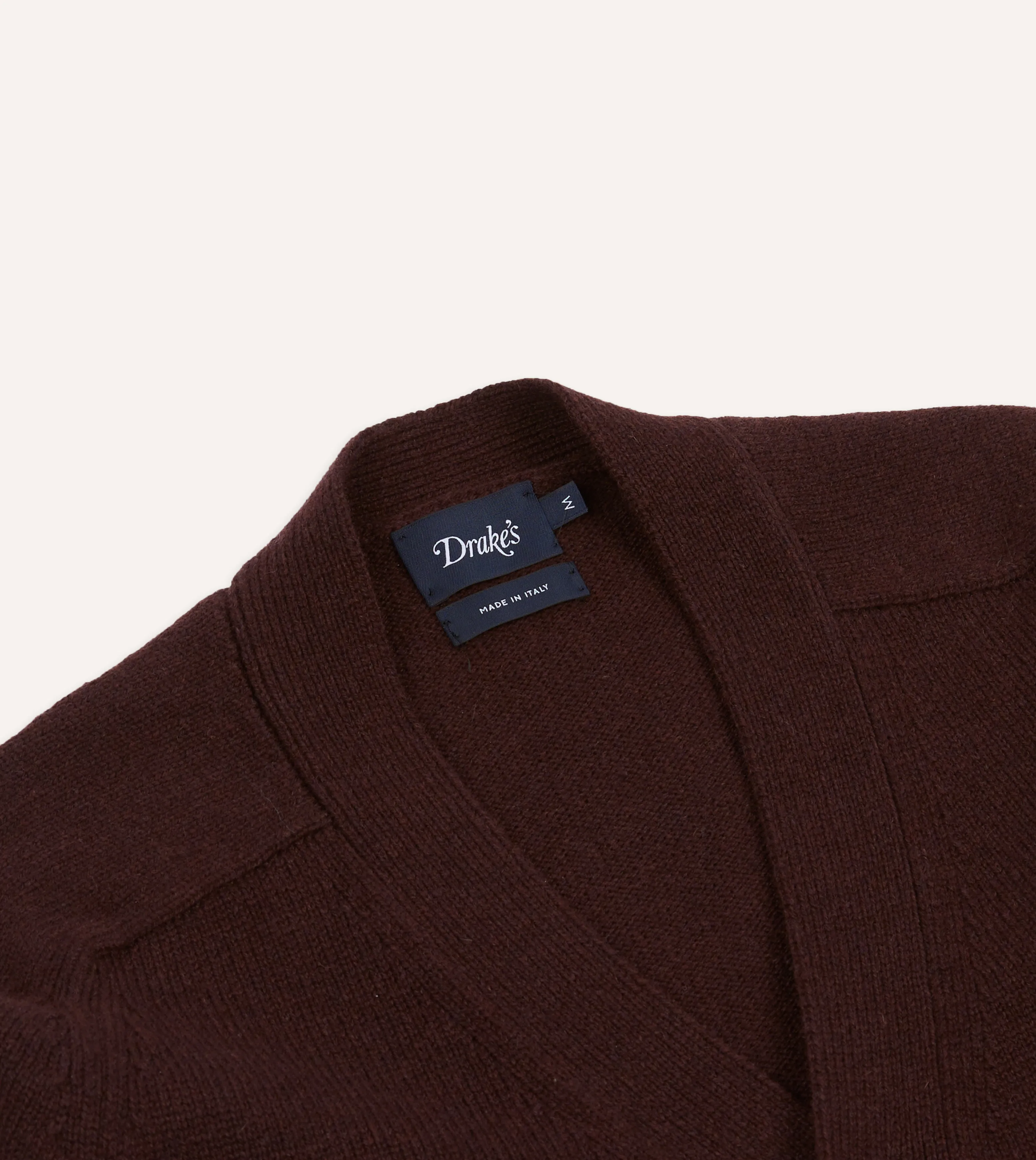 Dark Brown Lambswool 6 Button Cardigan