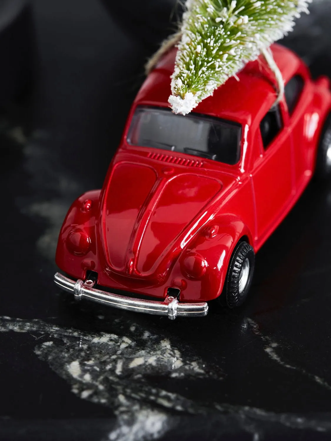 Dekoauto Xmas car rot