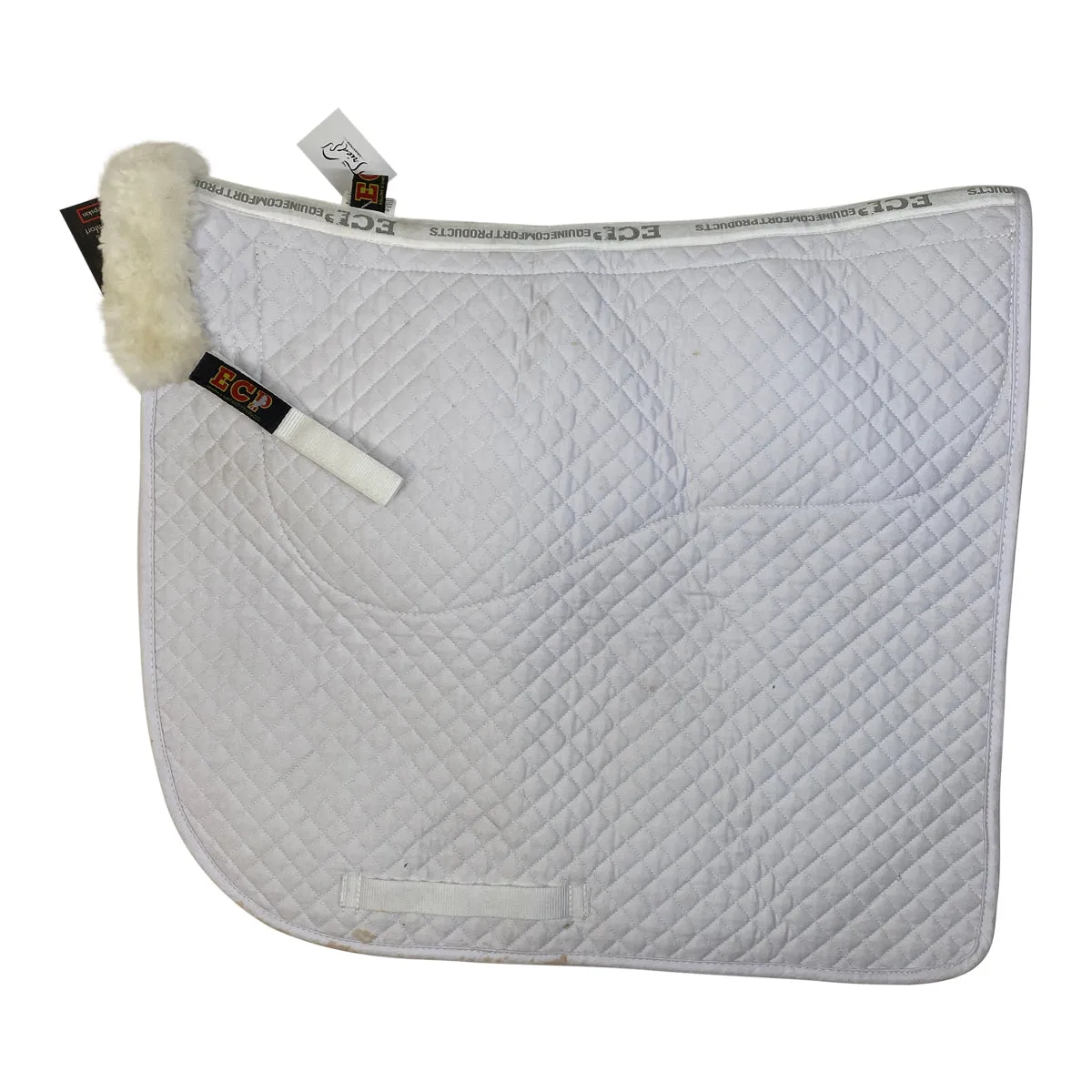 ECP Sheepskin Dressage Pad in White - Full