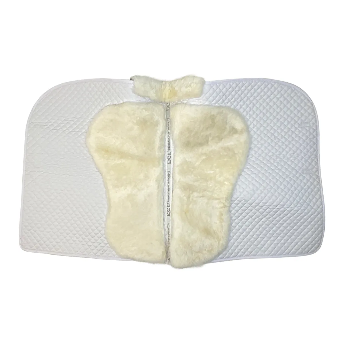 ECP Sheepskin Dressage Pad in White - Full