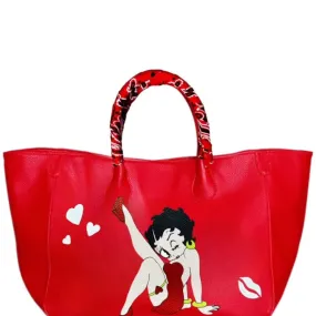 Everyday Betty Boop Vegan Custom Tote - Hand Painted