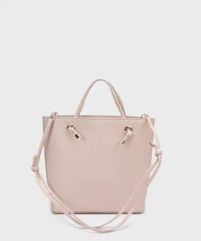 Faux Leather Top Handle Bag