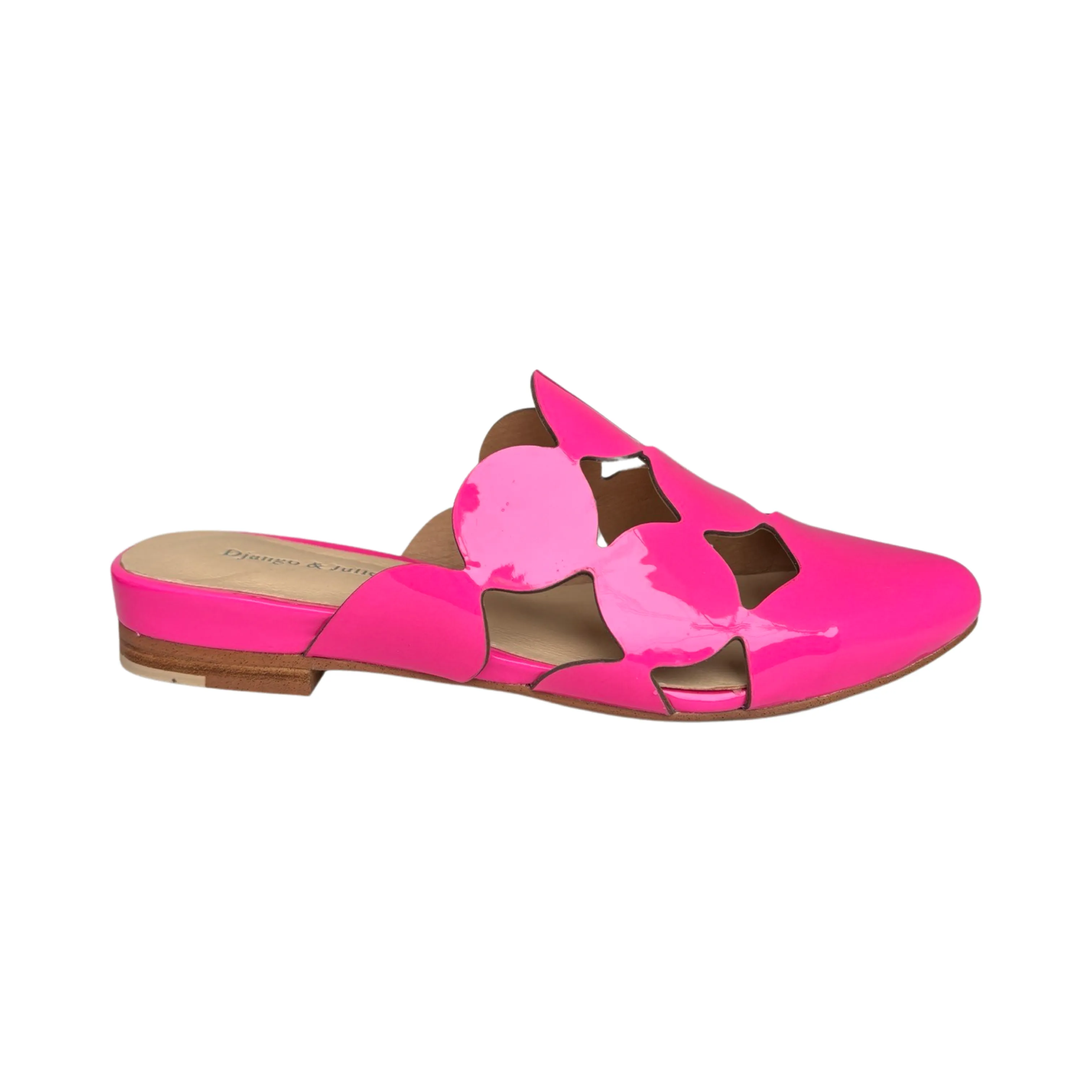 Forli Hot Pink Patent Flat Slide