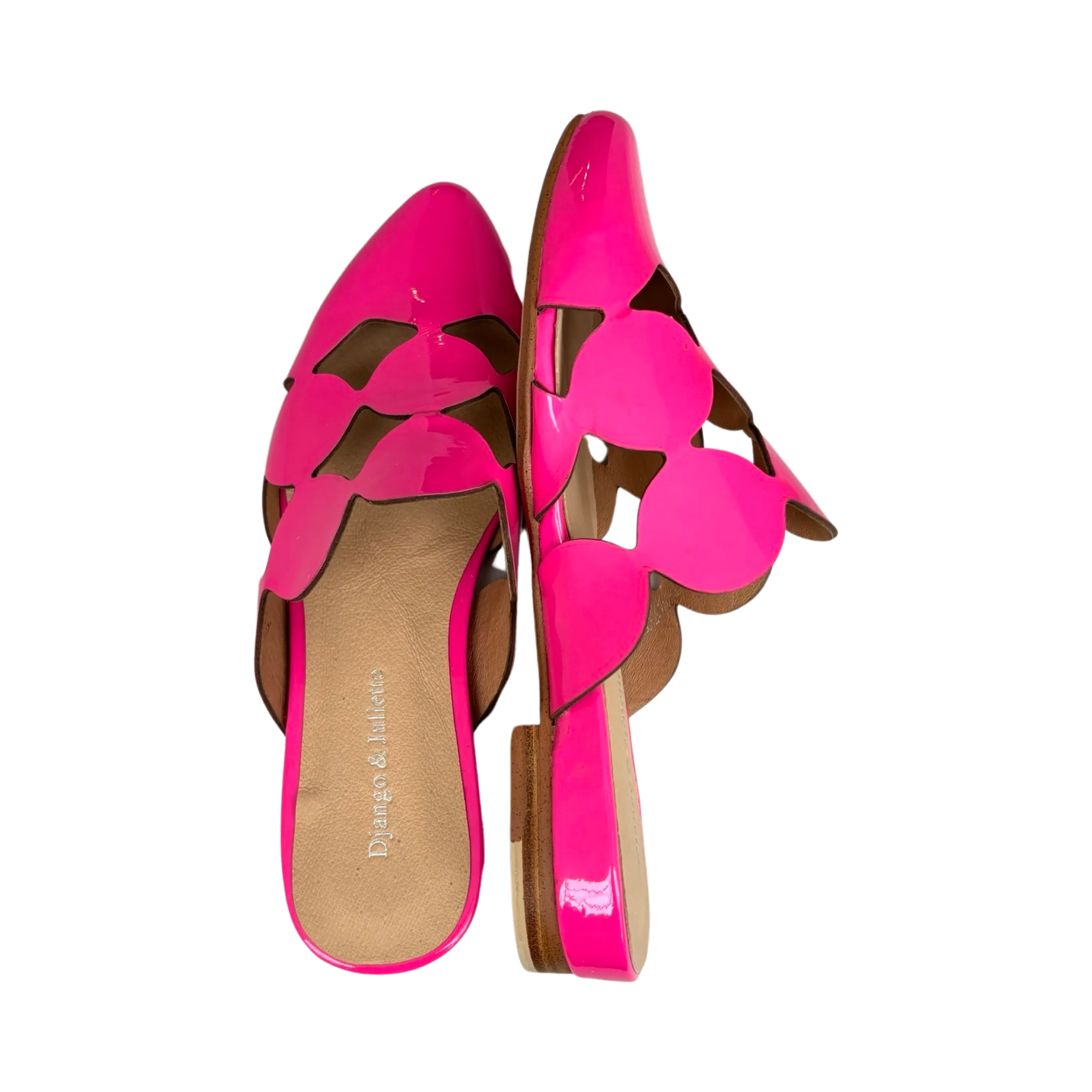 Forli Hot Pink Patent Flat Slide