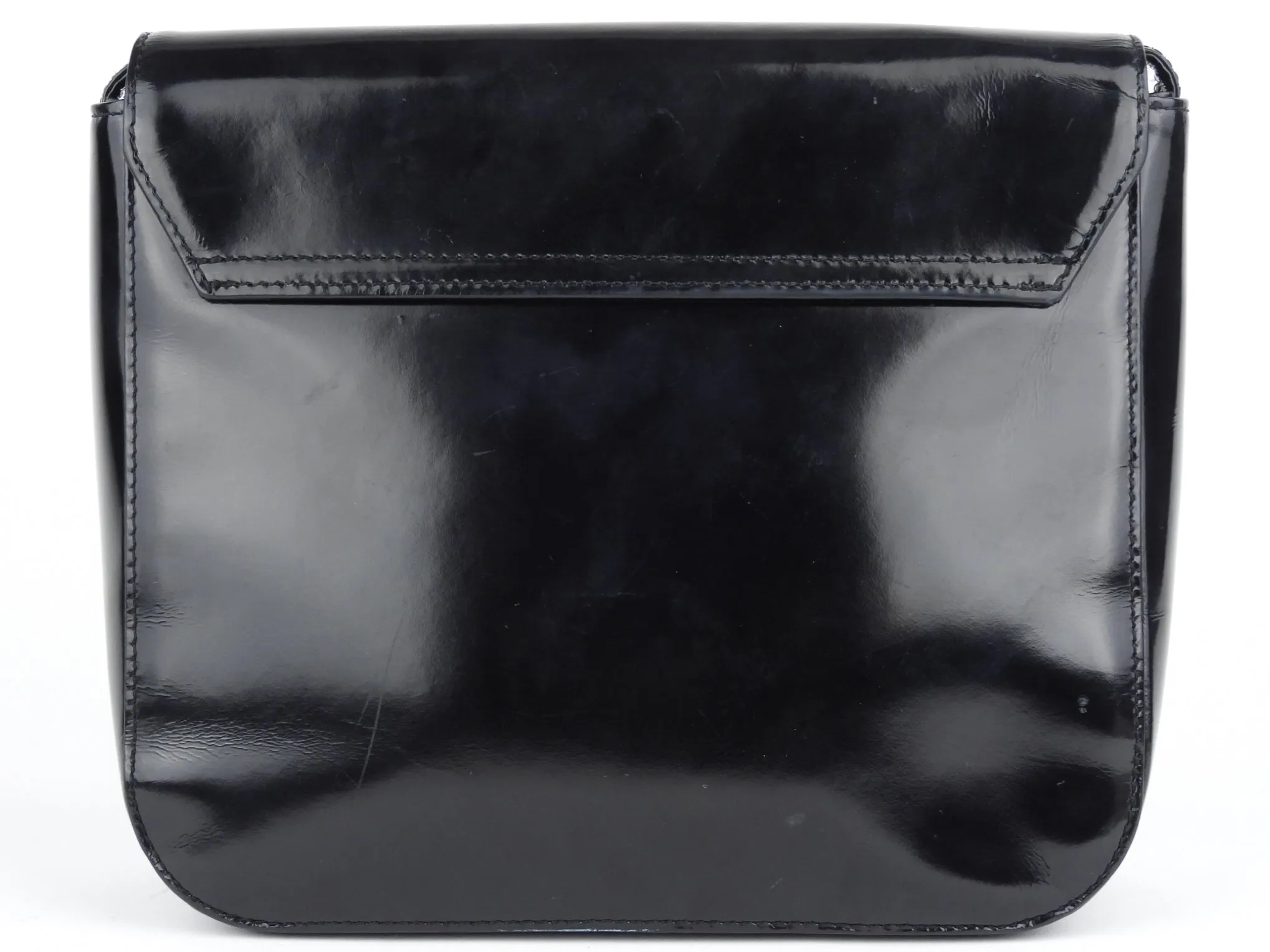 Gianni Versace Vintage 1990's Black Leather Medusa Shoulder Bag