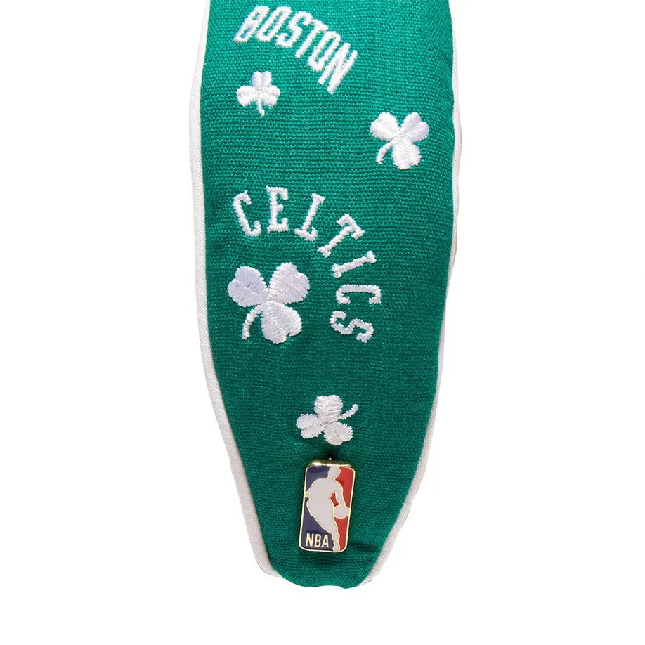 GREEN BOSTON CELTICS EMBROIDERED KNOTTED HEADBAND