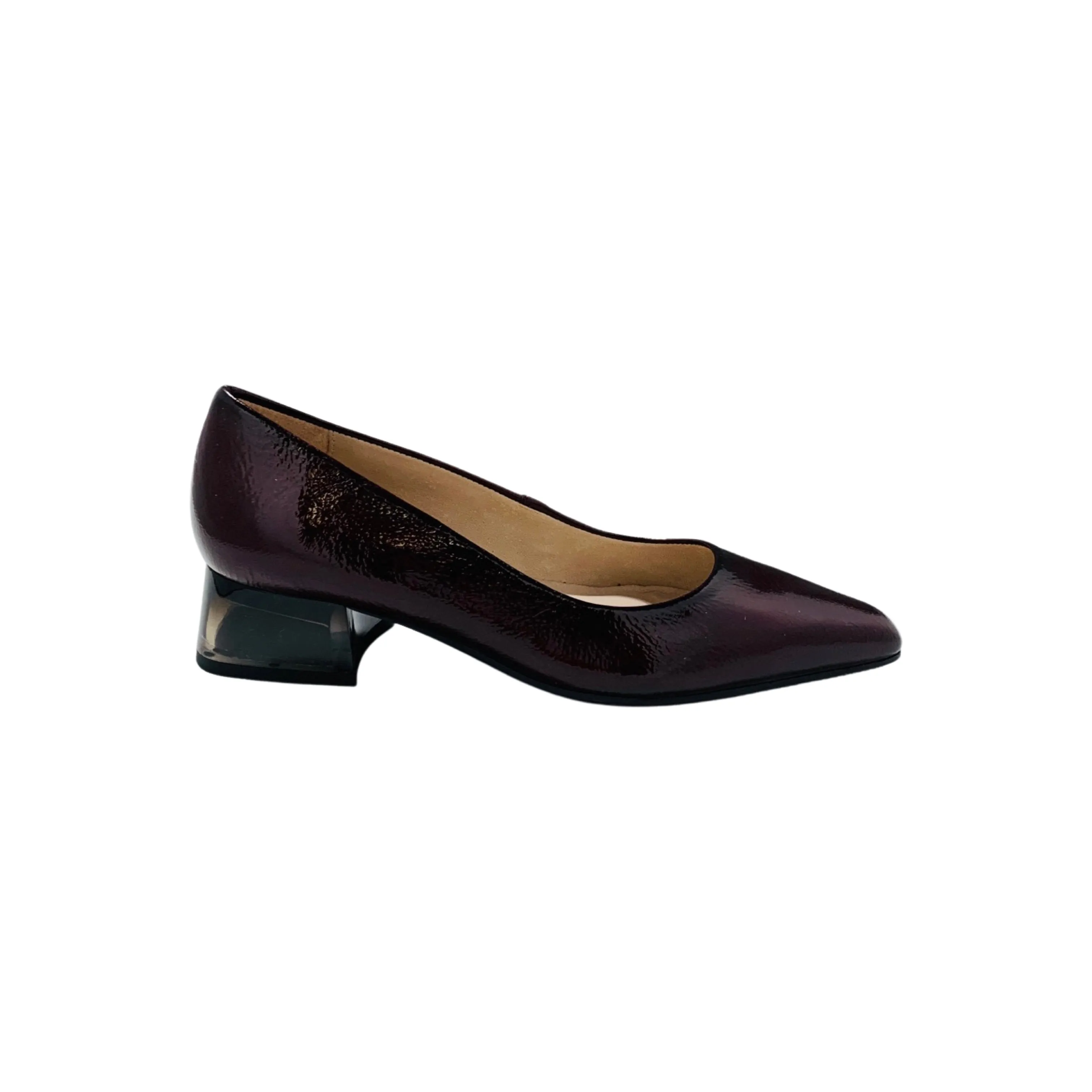 HI232529 Sahara Burgundy Patent Low Heel