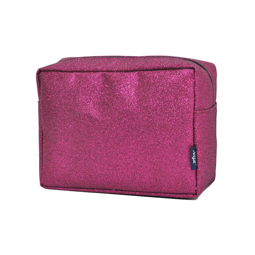 Hot Pink Glitter NGIL Large Cosmetic Travel Pouch