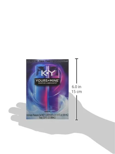 K-Y Yours   Mine Couples Lubricant, Personal Lubricant & Intimate Gel for Couples, Men, Women, Sex Lube, Clear, 2 x 1.5 Fl Oz, 2 count (Pack of 1)