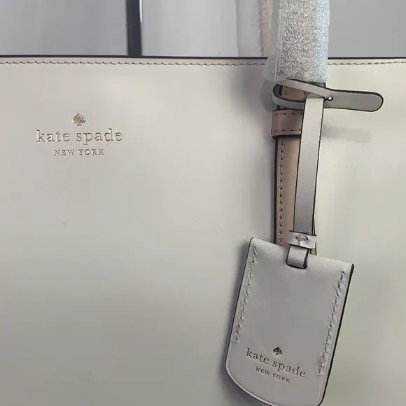 Kate Spade NWT Pink Cream Leather Tote Bag