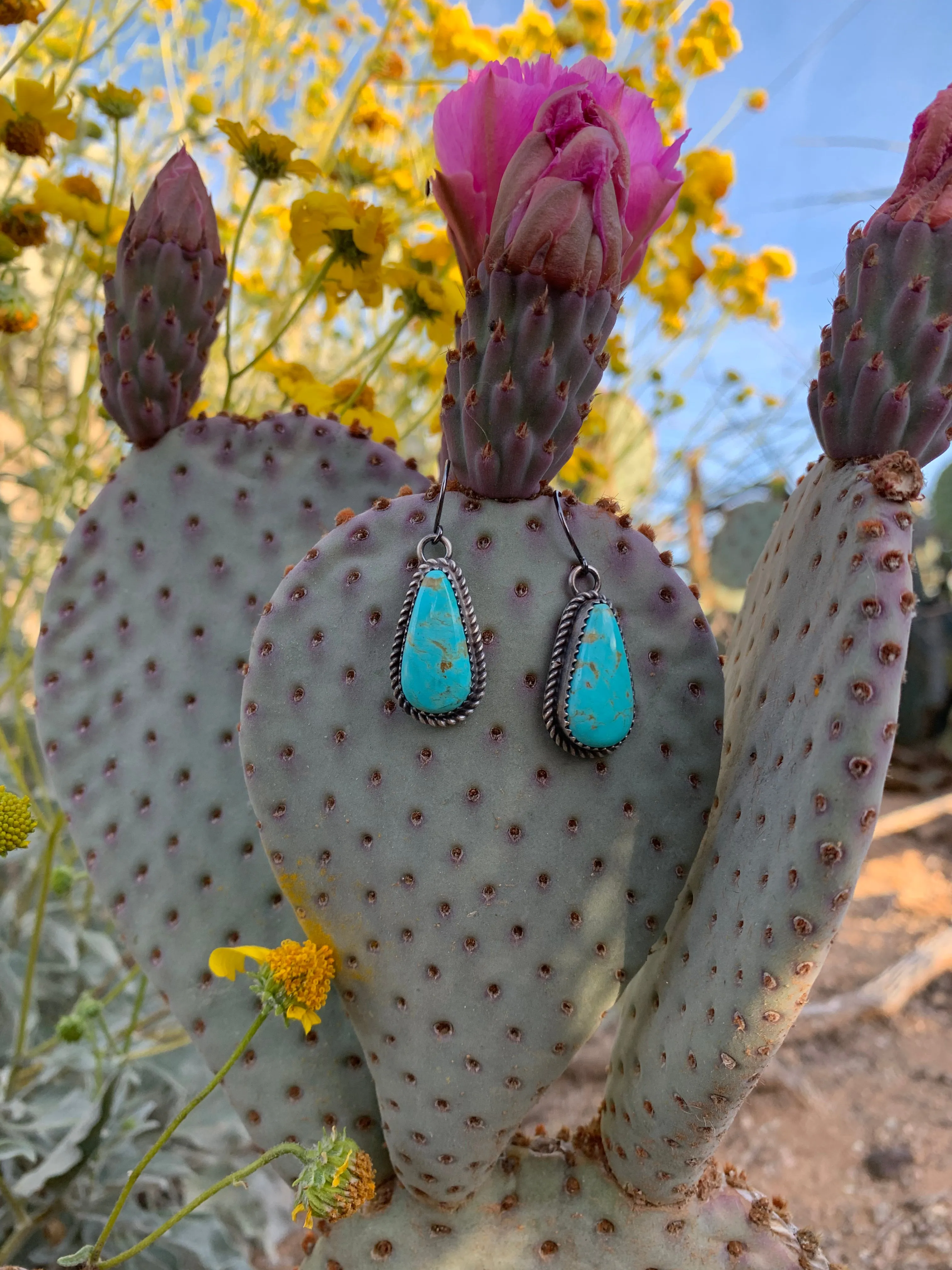 Kingman Turquoise earrings