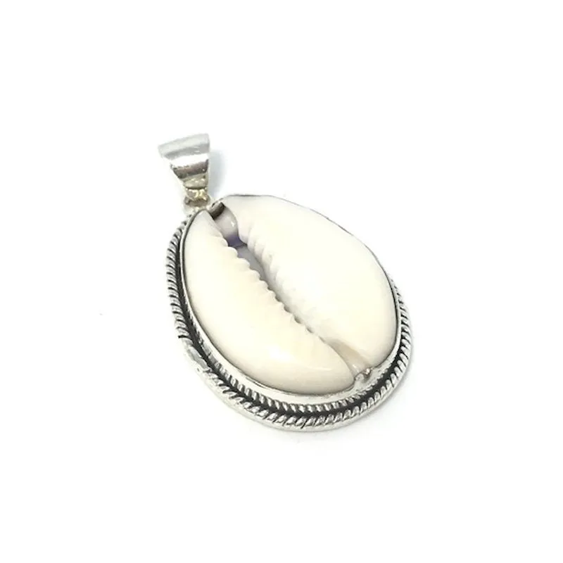 Large Cowrie Shell Pendant