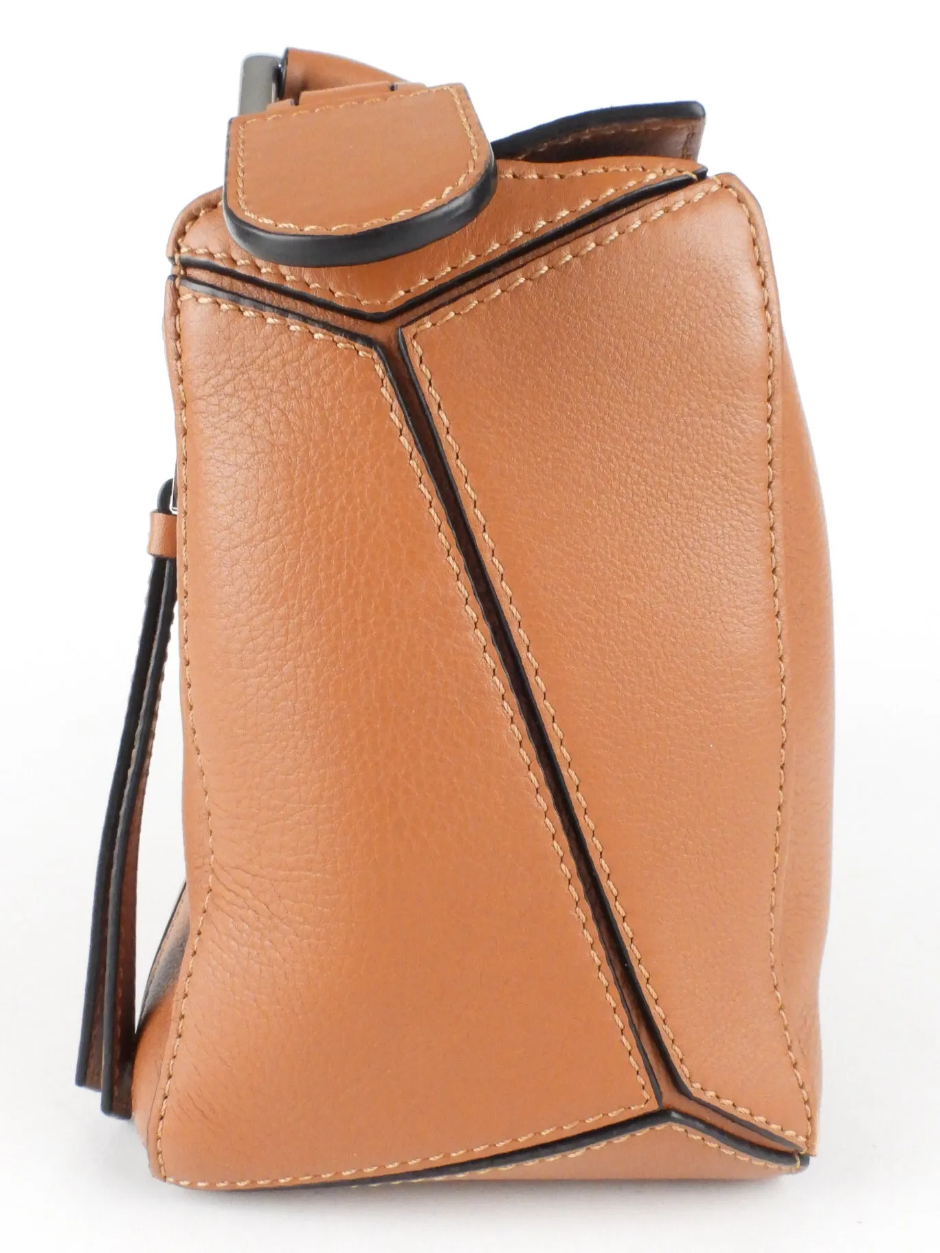 Loewe Brown Leather Small Two Way Puzzle Bag