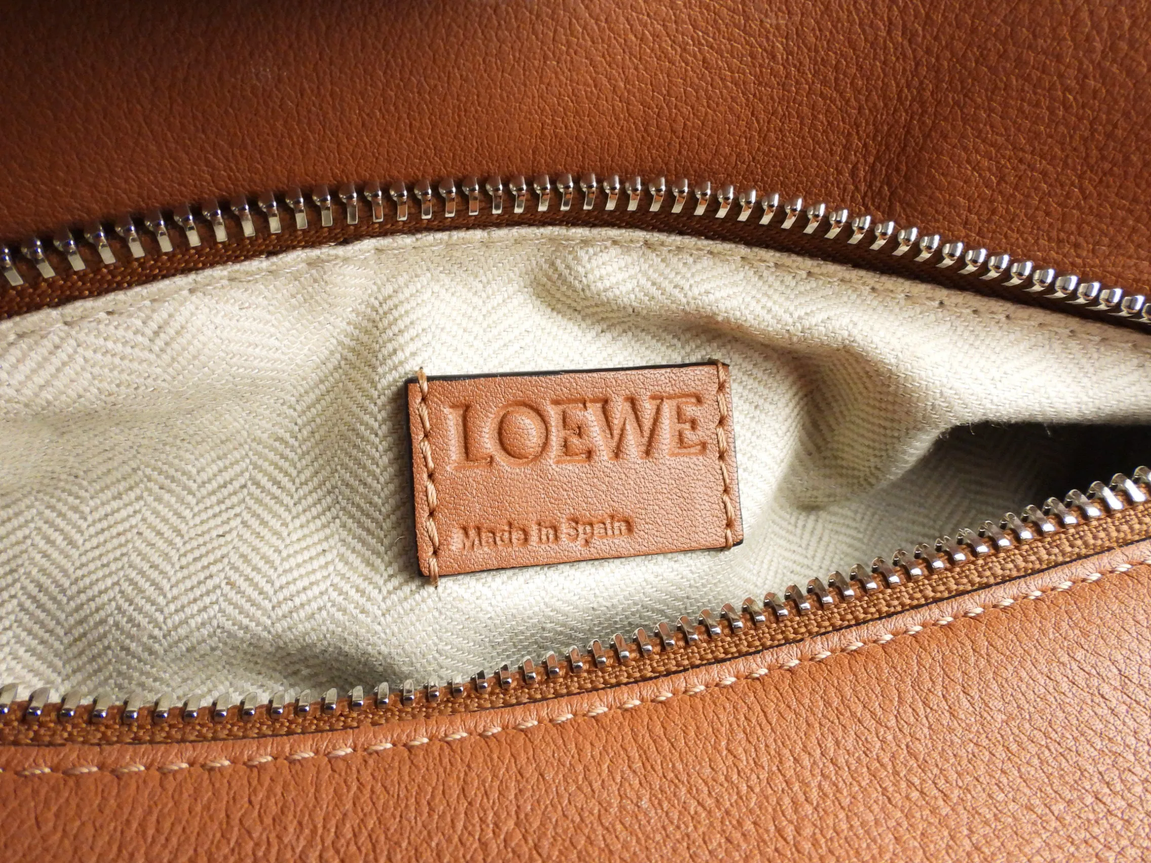 Loewe Brown Leather Small Two Way Puzzle Bag