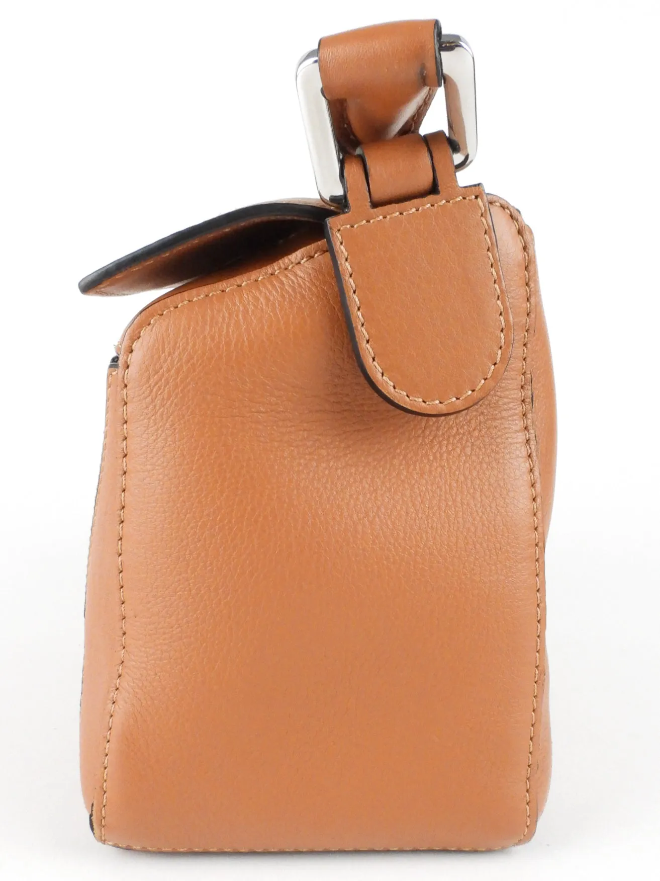 Loewe Brown Leather Small Two Way Puzzle Bag