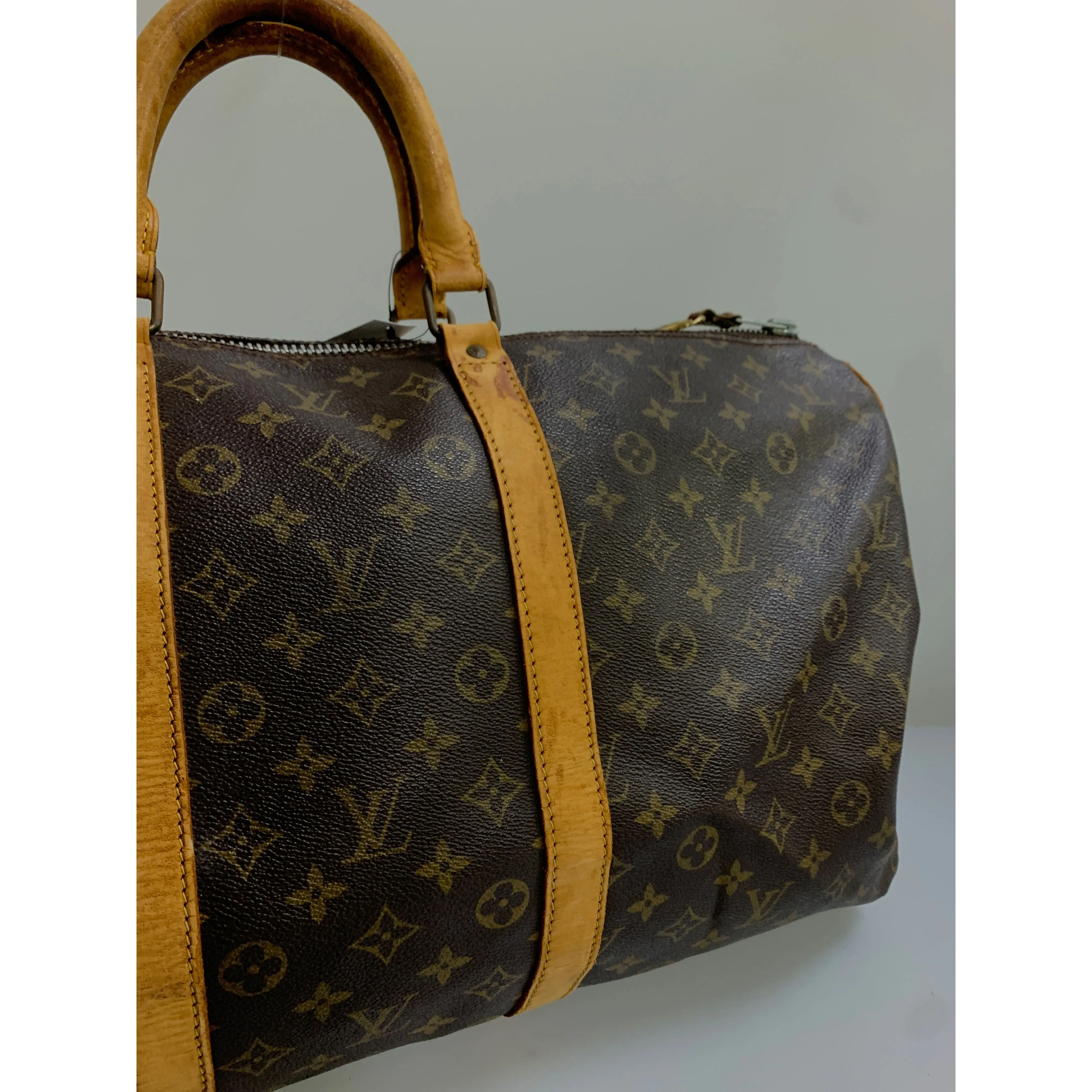 #LOUIS VUITTON/KEEPALL 55_MONOGRAM CANVAS/Boston Bag/BRW/PVC