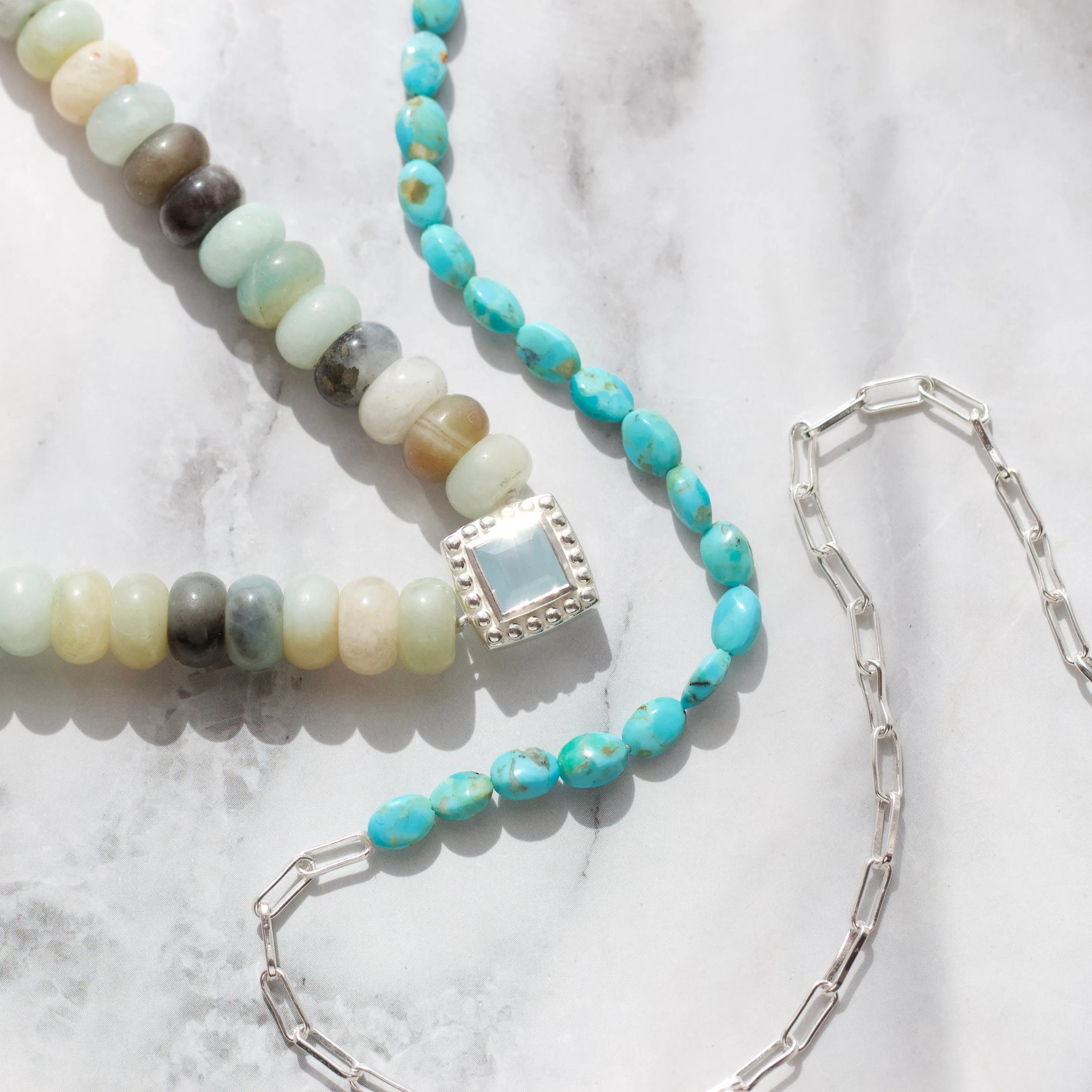 Mohave Turquoise & Chain Necklace