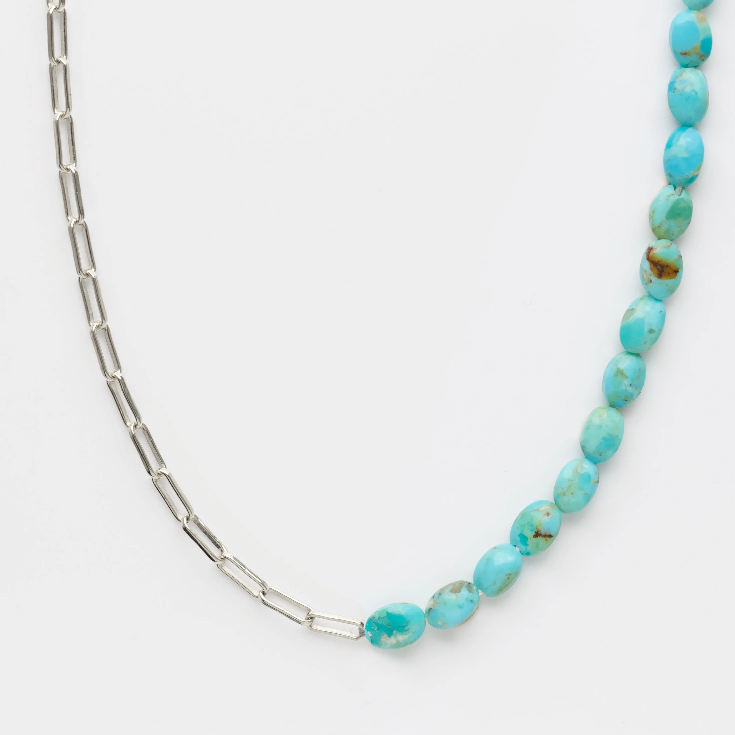 Mohave Turquoise & Chain Necklace