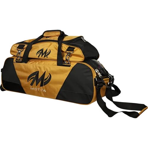 Motiv Ballistix Triple Tote Gold Shoe Bag Bundle