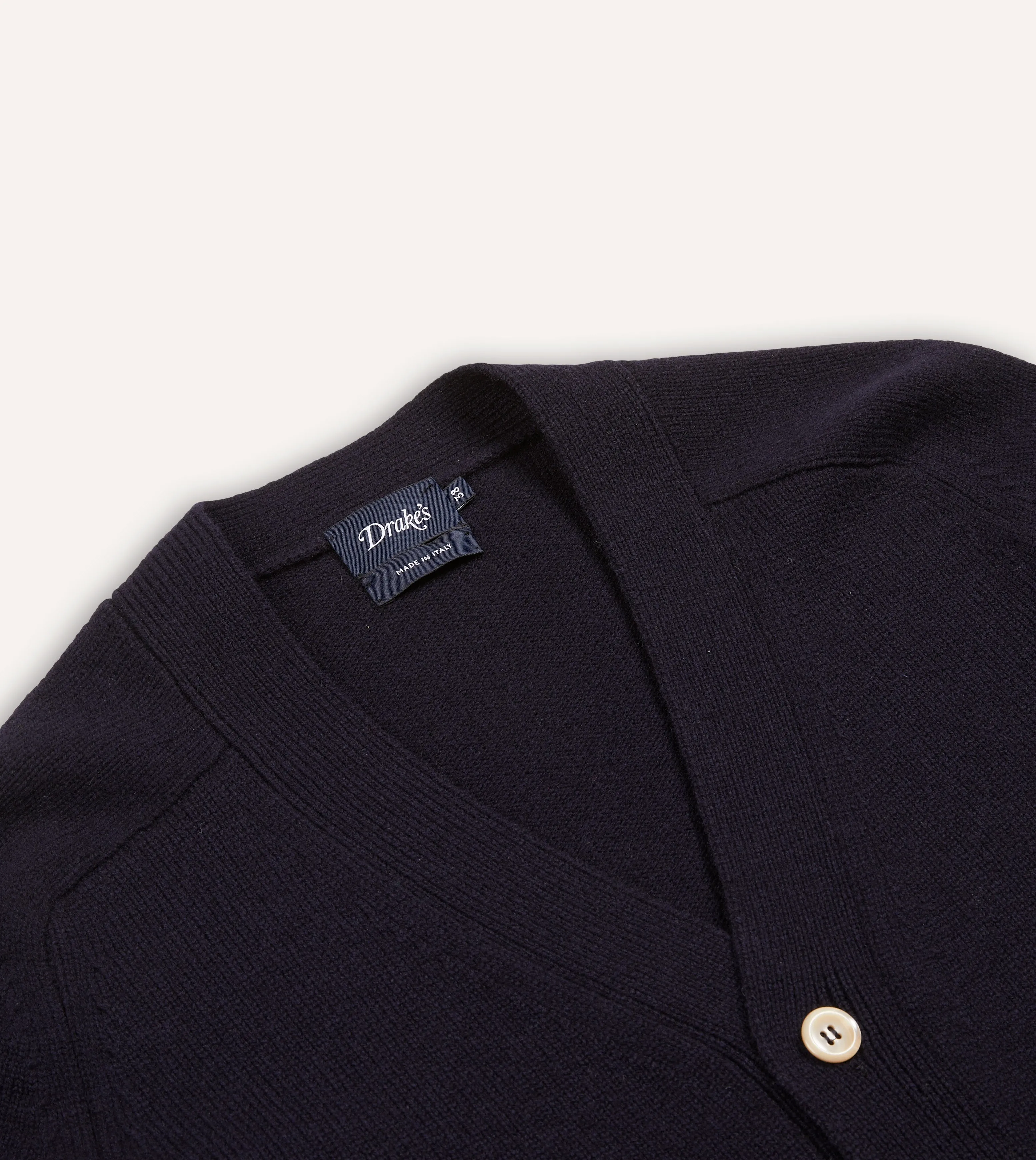 Navy Lambswool 6 Button Cardigan