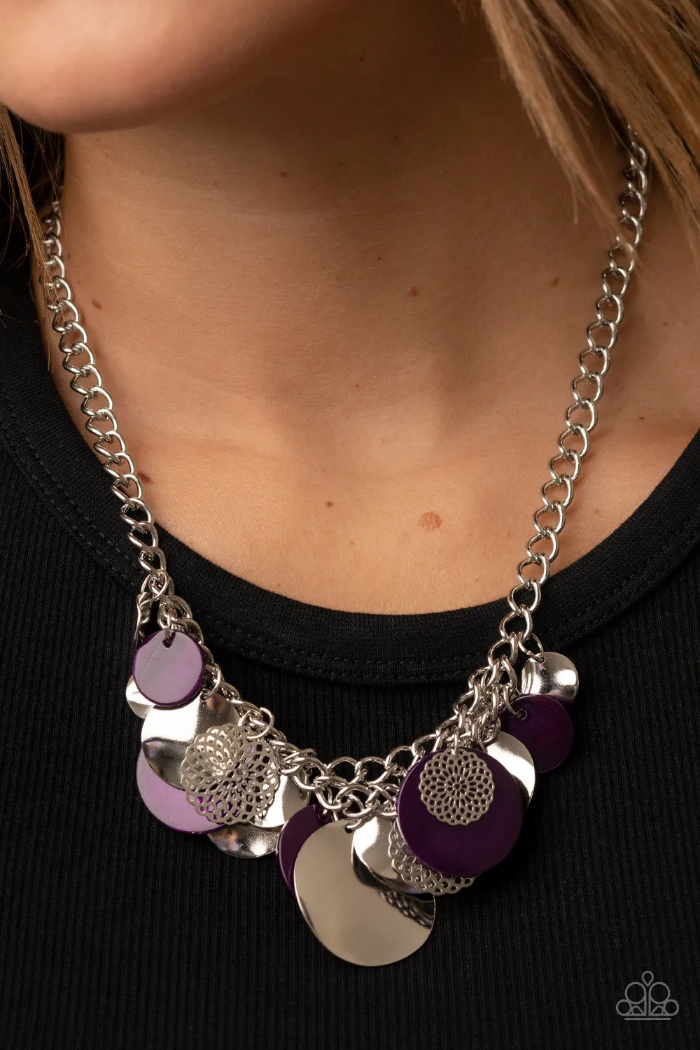 Oceanic Opera - Purple Paparazzi Necklace