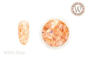 Peach Mosaic Crushed Shell Nail Art Decoration