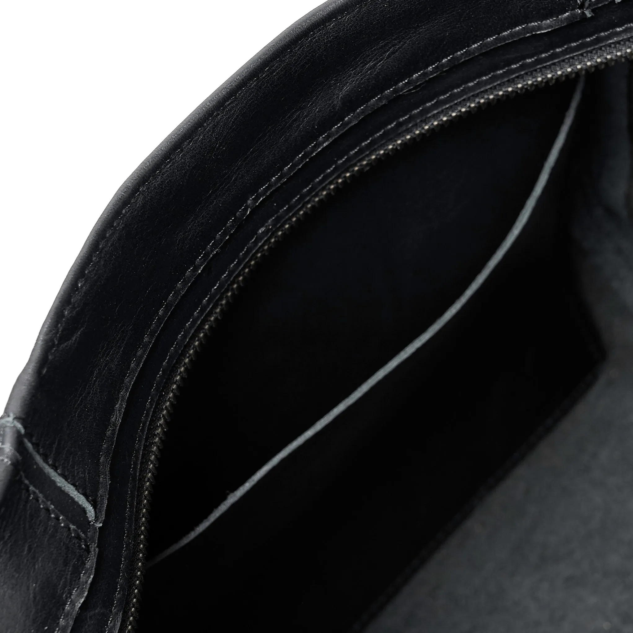 Project Dyad || Bag - Black Inner small pocket Zipper Tote Bag