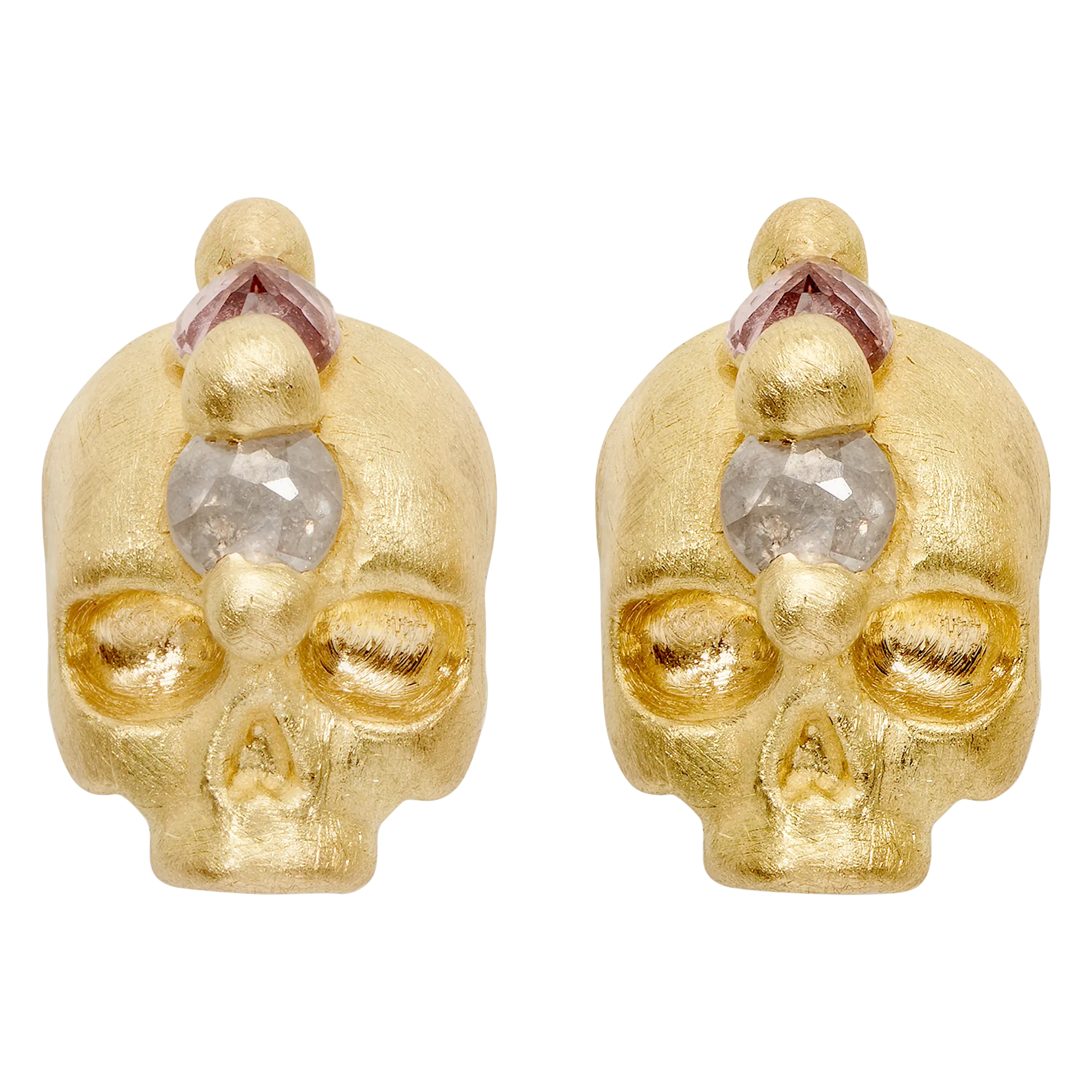 Purple Island Of Idols Skull Stud Earrings - Made to Order